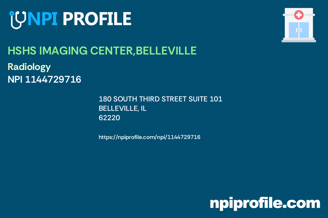 HSHS IMAGING CENTER,BELLEVILLE, NPI 1144729716 Clinic/Center in