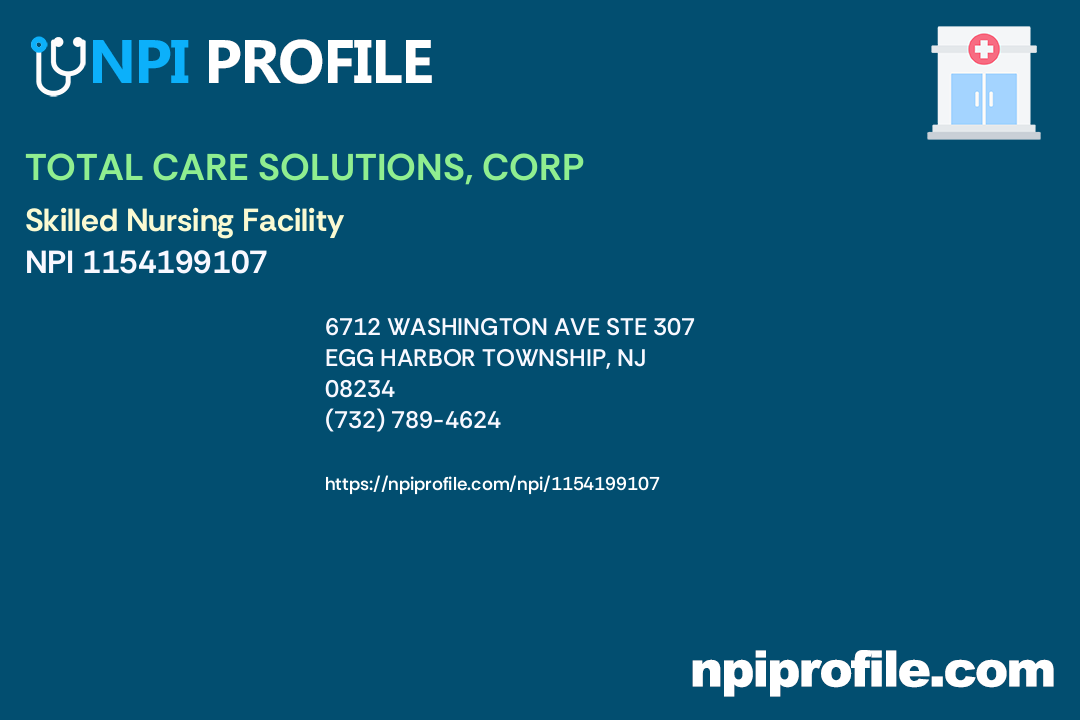 TOTAL CARE SOLUTIONS, CORP Similar Providers Nearby