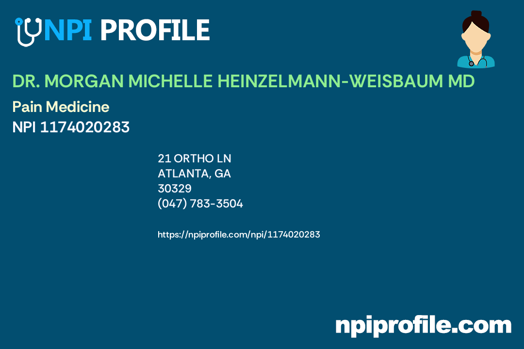 DR. MICHELLE HEINZELMANNWEISBAUM MD, NPI 1174020283