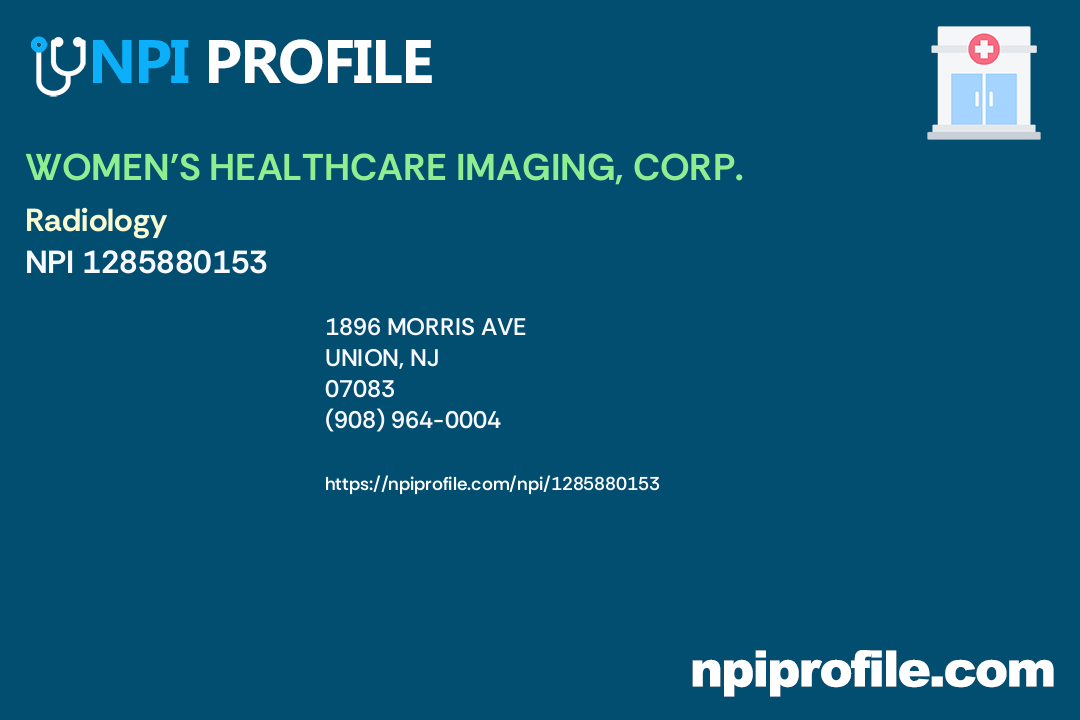WOMEN'S HEALTHCARE IMAGING, CORP., NPI 1285880153 Clinic/Center in