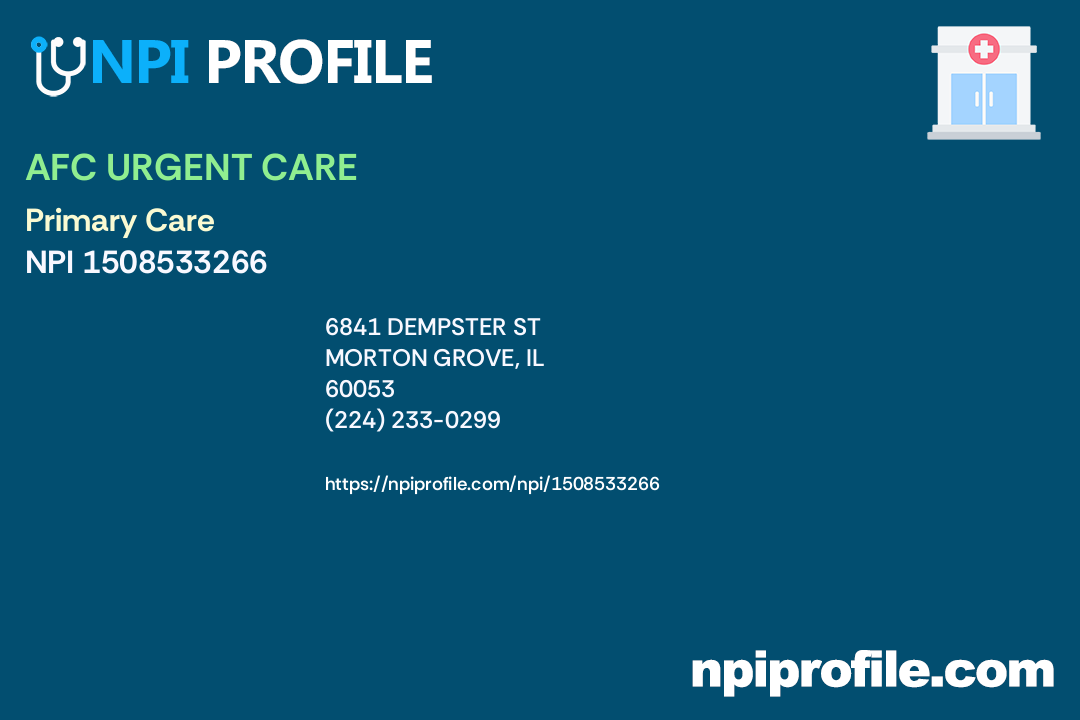 NORTHWEST CHICAGO URGENT CARE SC - NPI 1508533266 - General Practice in