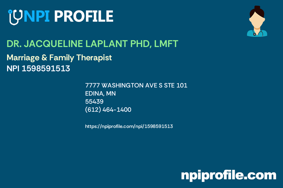 DR. JACQUELINE BRAUGHTON PHD, LMFT, NPI 1598591513 Marriage & Family