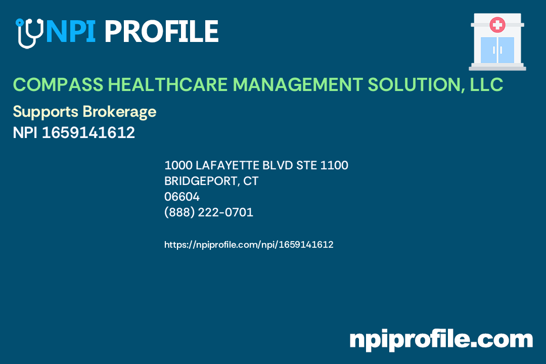 COMPASS HEALTHCARE MANAGEMENT SOLUTION, LLC, NPI 1659141612 Supports