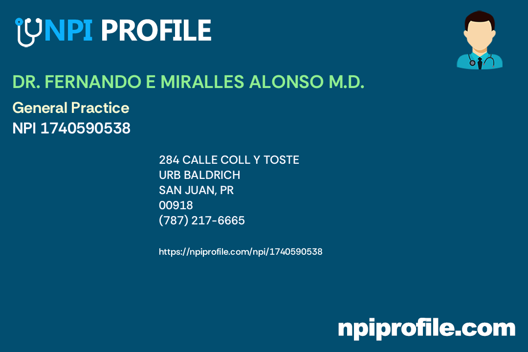 Dr. Fernando Miralles Alonso, MD – San Juan, PR