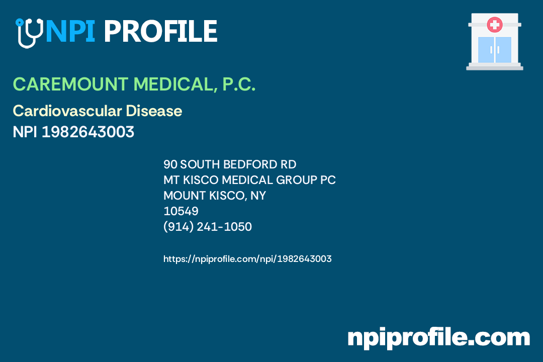 CAREMOUNT MEDICAL, P.C., NPI 1982643003 Internal Medicine in Mount